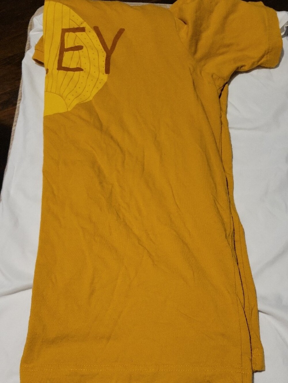 Women's Mustard Short Sleeve Tee - Picture 6 of 8